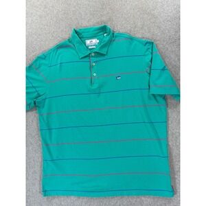 Southern Tide Classic Fit Pima Cotton Blend Polo Shirt (Men's‎ XL) Blue/Green